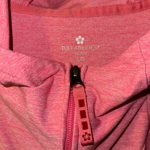 L Tuff Athletics Pink Active Wear With Thumb Holes Hoodie